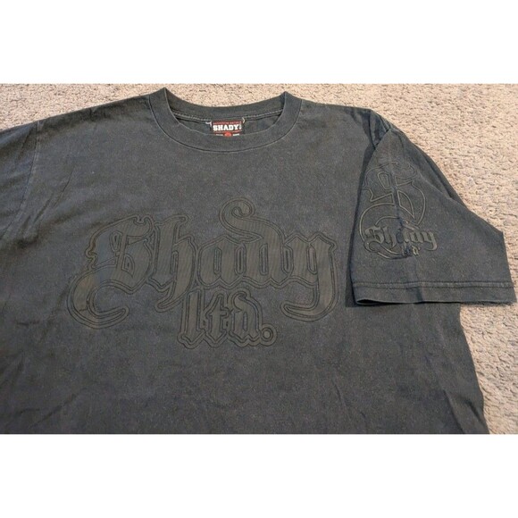 Vintage Y2K Shady LTD EMINEM Blackout Logo T-Shirt Men's Medium - Picture 4 of 9